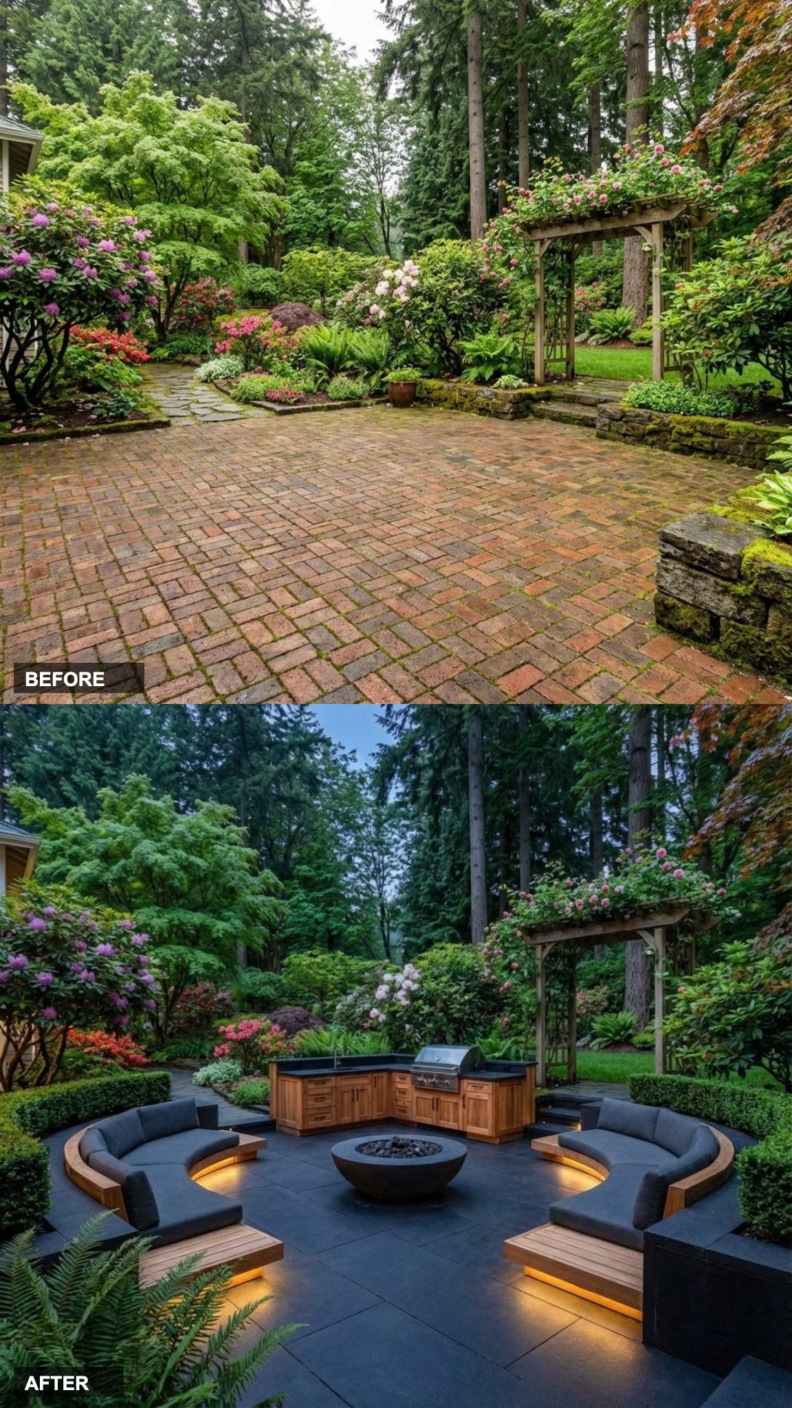 Burnt Wood and Volcanic Basalt: Two Materials Shaped by Fire, Built for a Pacific Northwest Backyard