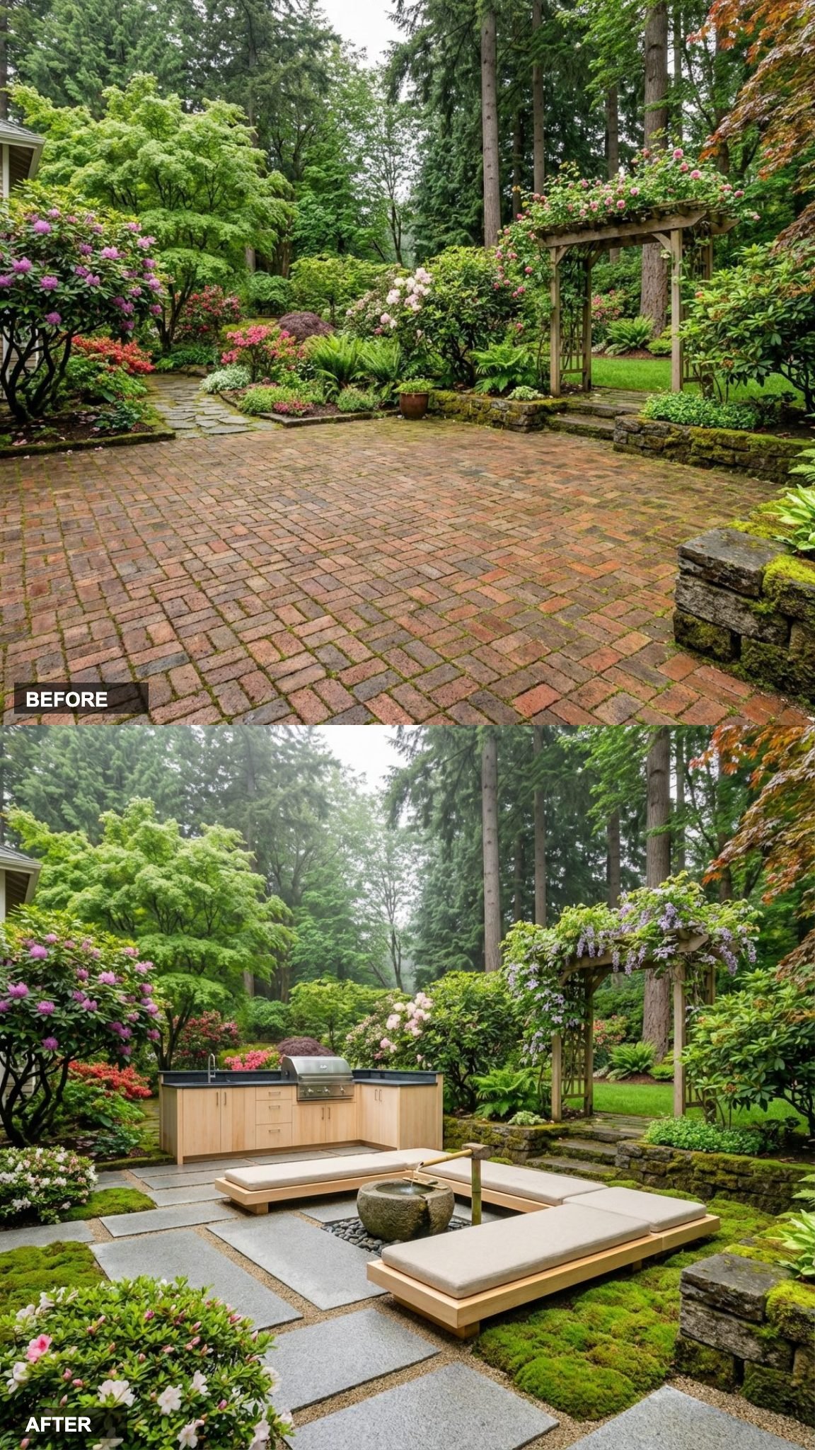 Hinoki Cypress and Moss Stone: A Japanese-Inspired Outdoor Kitchen That Redefines What a Meditation Lounge Can Do