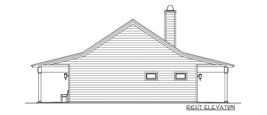 Country-Style 2-Bedroom Cabin with Covered Front and Back Porches ...