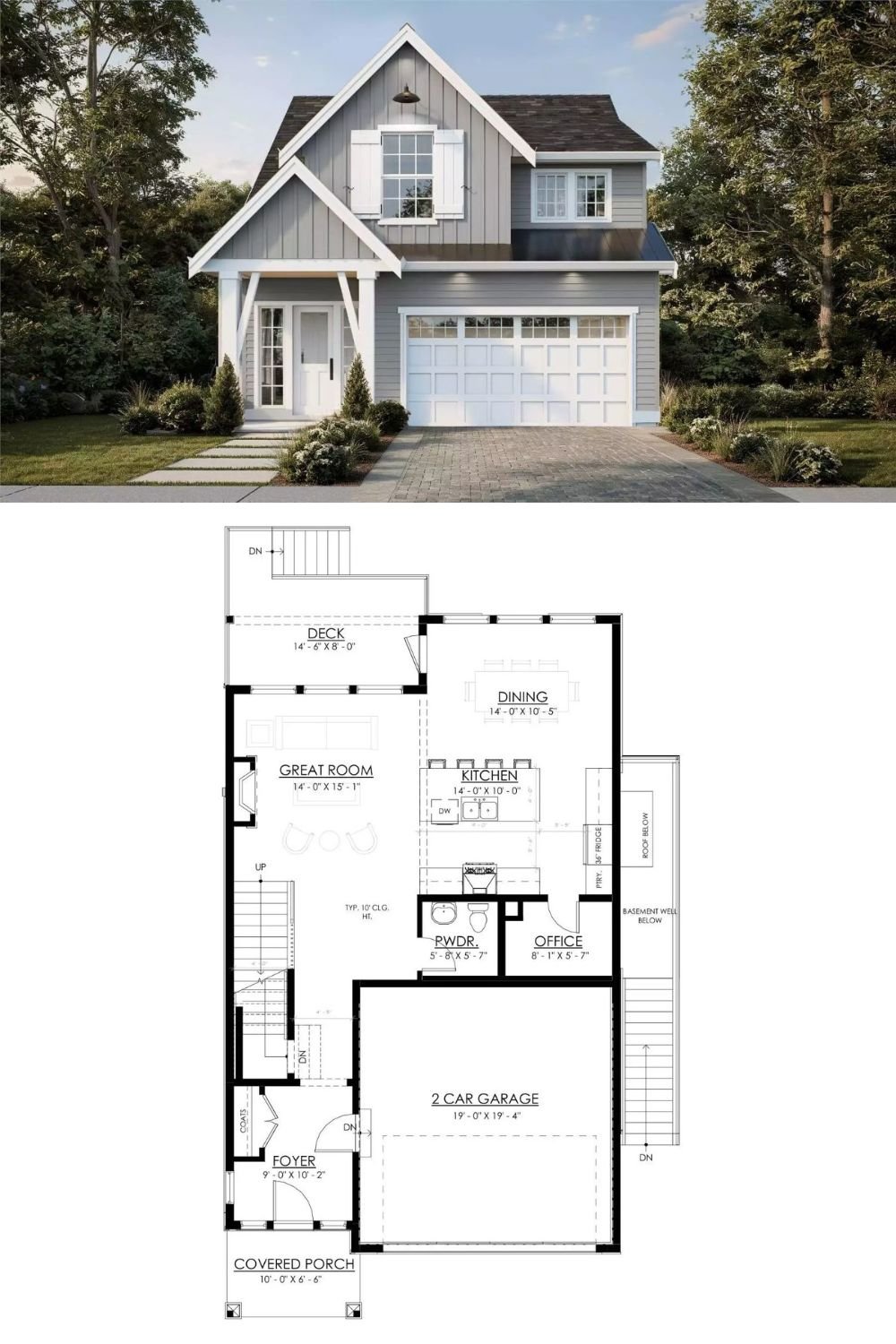 Farmhouse-Style 3-Bedroom Cinder Valley Home with Flex Space and Loft (Floor Plan)