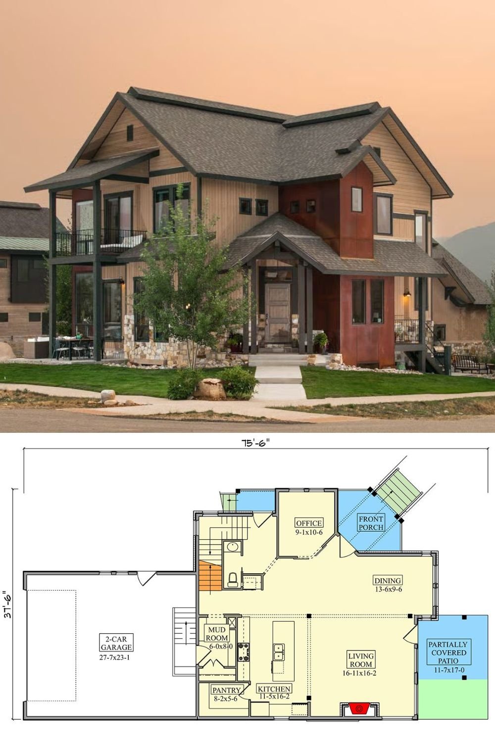 Modern 3-Bedroom Northwest Home with Covered Patio and Jack & Jill Bathroom (Floor Plan)