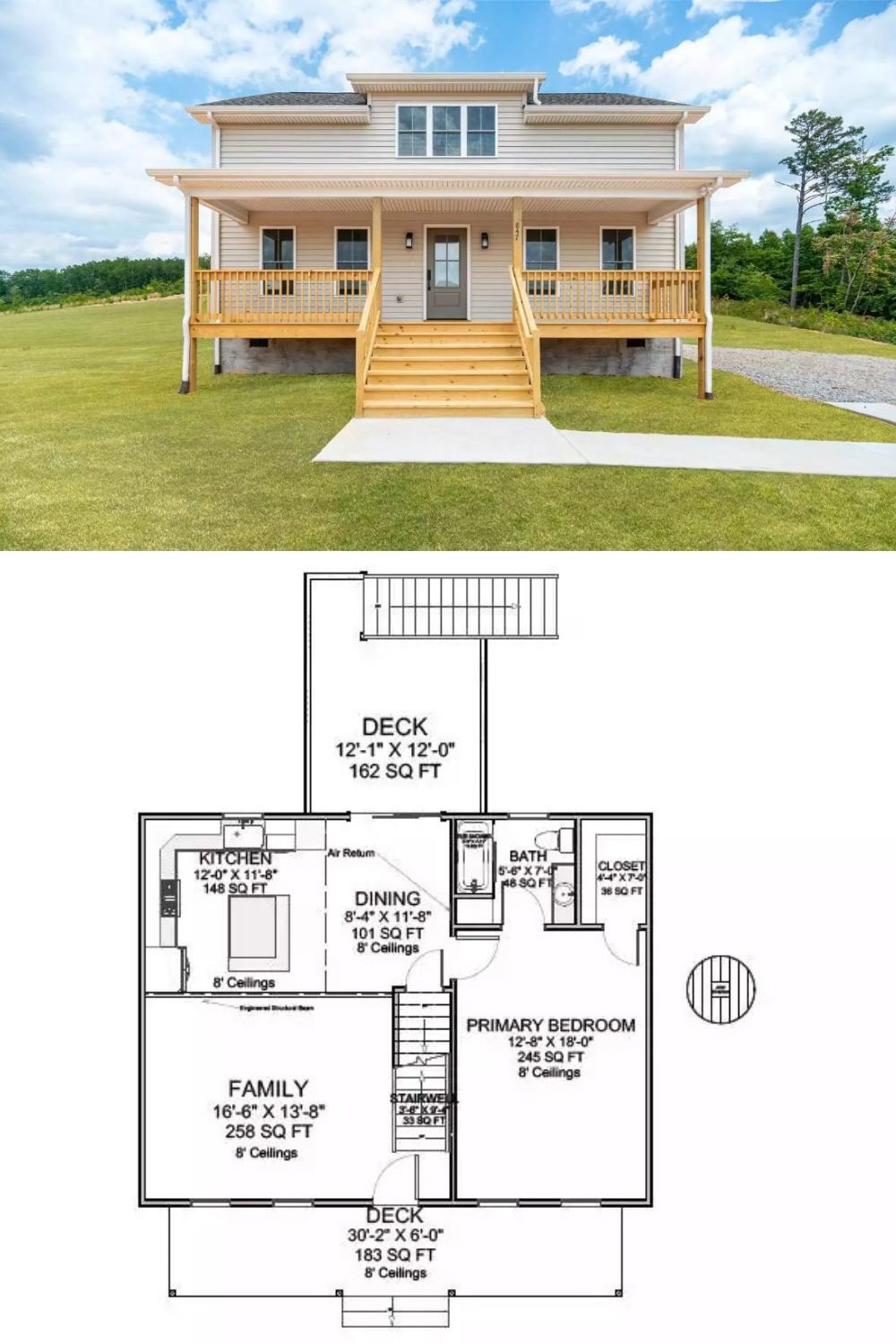 Penbrook Way Country-Style Home with Open Floor Plan and 3 Bedrooms (Floor Plan)