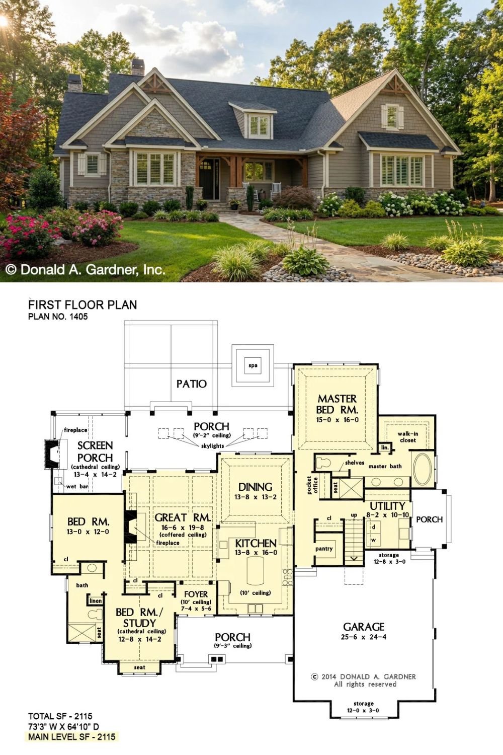 The Ferris 3-Bedroom Rustic Ranch with Bonus Room and Open (Concept Living)