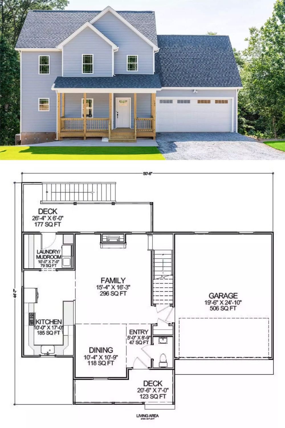 3-Bedroom Thistlemoor Lane Farmhouse with 2-Car Garage and Bonus Room (Floor Plan)
