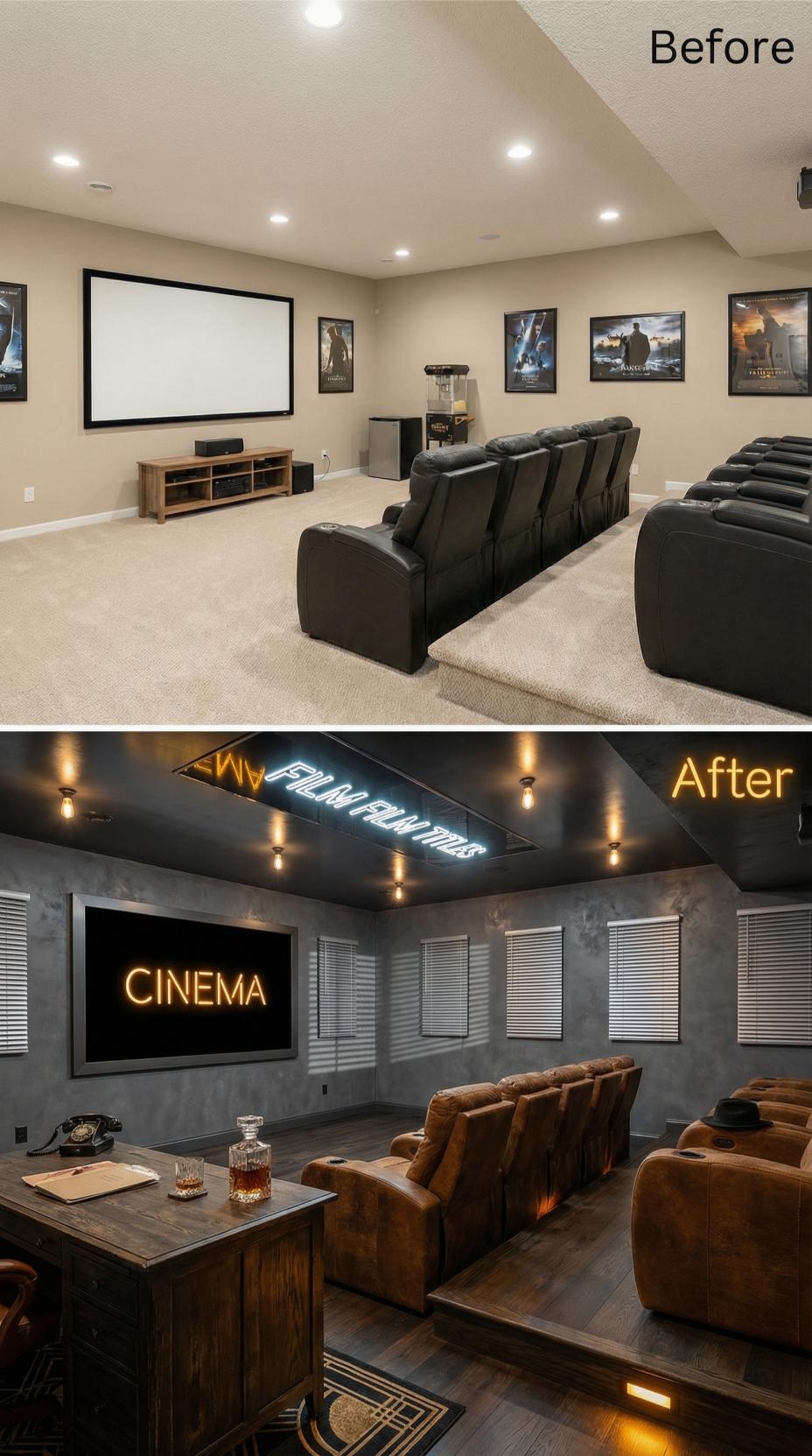 Film Fanatics Neon and Faux Louver Panels Overtake Beige Calm