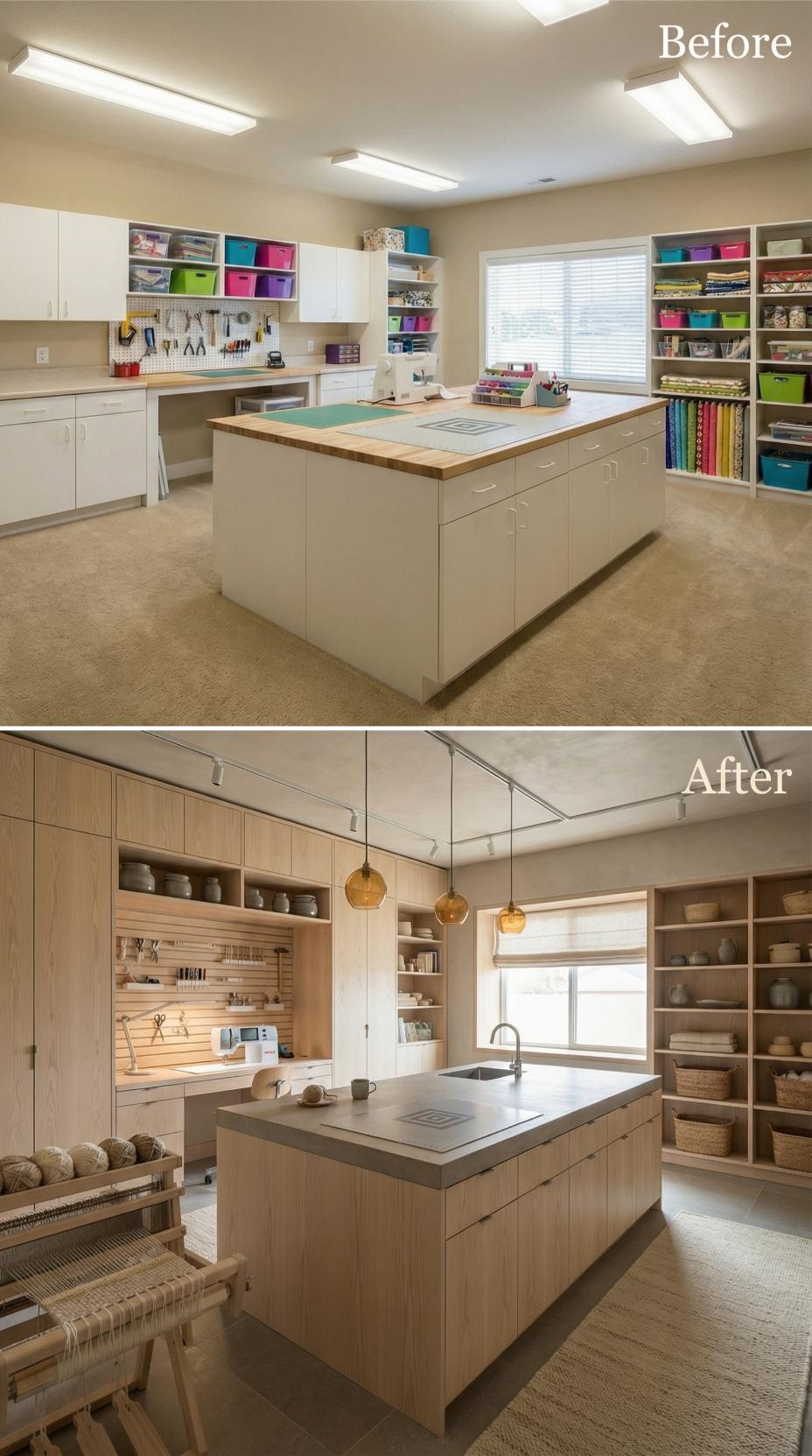 Bright Craft Chaos Surrenders to Scandinavian Oak Serenity