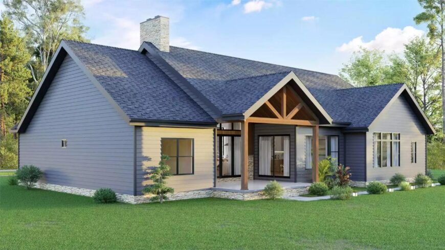 3-Bedroom Ranch-Style Home with Open-Concept Living and Covered Front ...