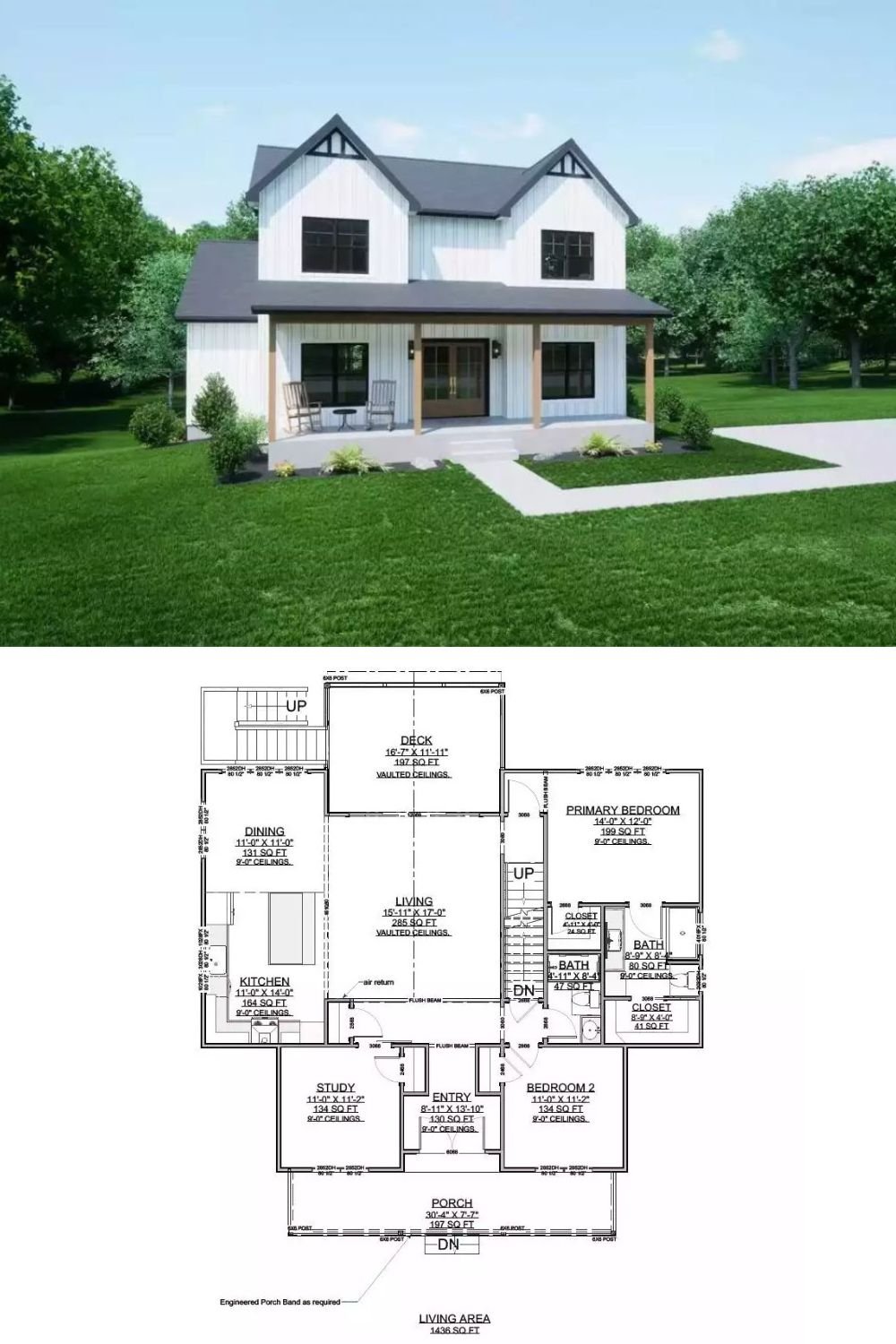 Country-Style Deerwood Crossing with Walkout Basement and 4 Bedrooms (Floor Plan)