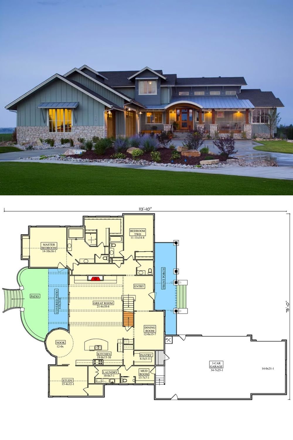 Modern 4-Bedroom Transitional Home with Loft and Jack & Jill Bathroom (Floor Plan)