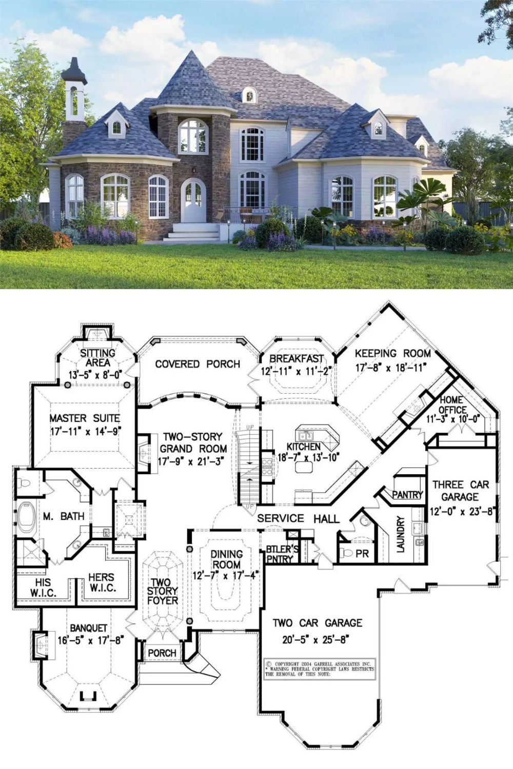 Riverbeam Way 5-Bedroom European Home with Flex Spaces and a Balcony (Floor Plan)