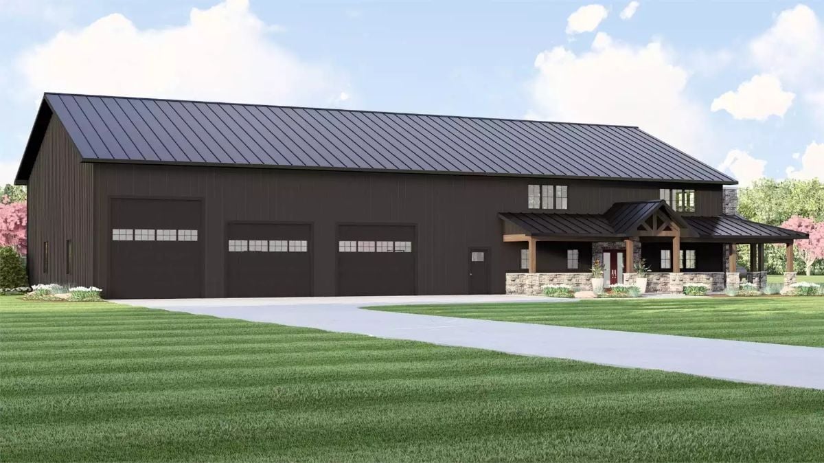 3-Bedroom Alvarado Barndominium-Style Home with Balcony and Loft (Floor Plan)