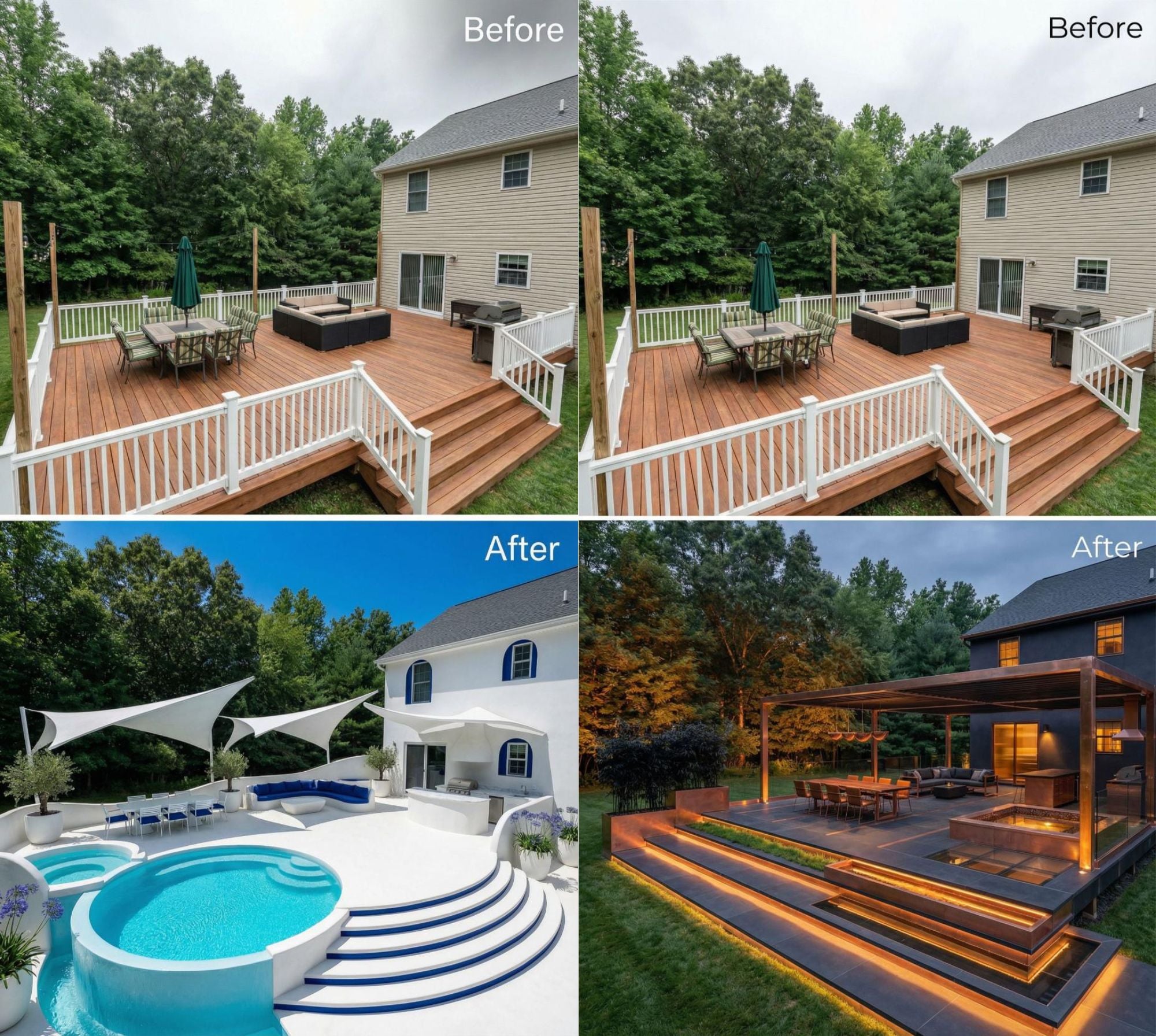 39 Backyard Deck Makeovers That Went From Basic to Luxury Boutique Hotel Vibe