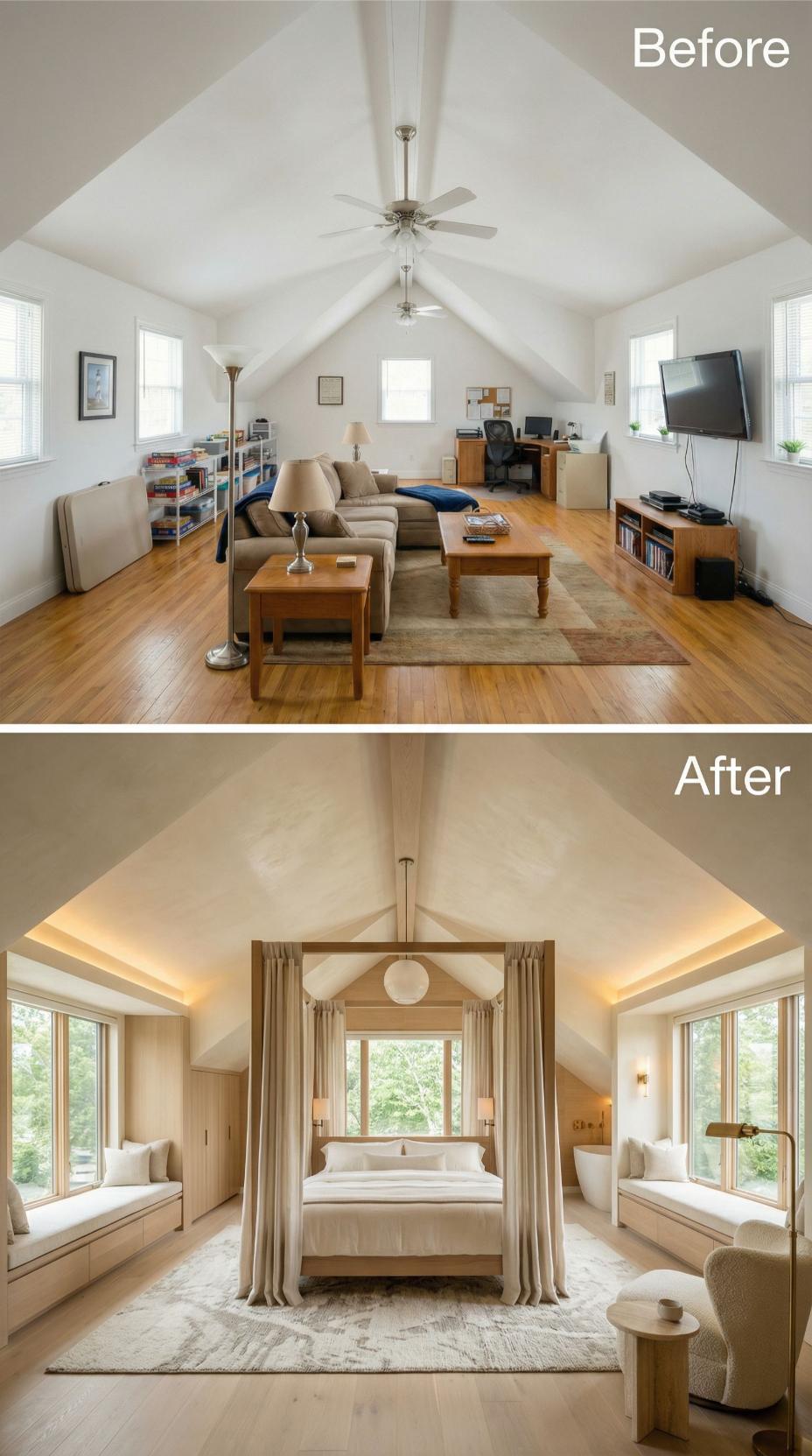 Bland Family Space Swept Away for Canopy Bed Suite with Cove Lighting