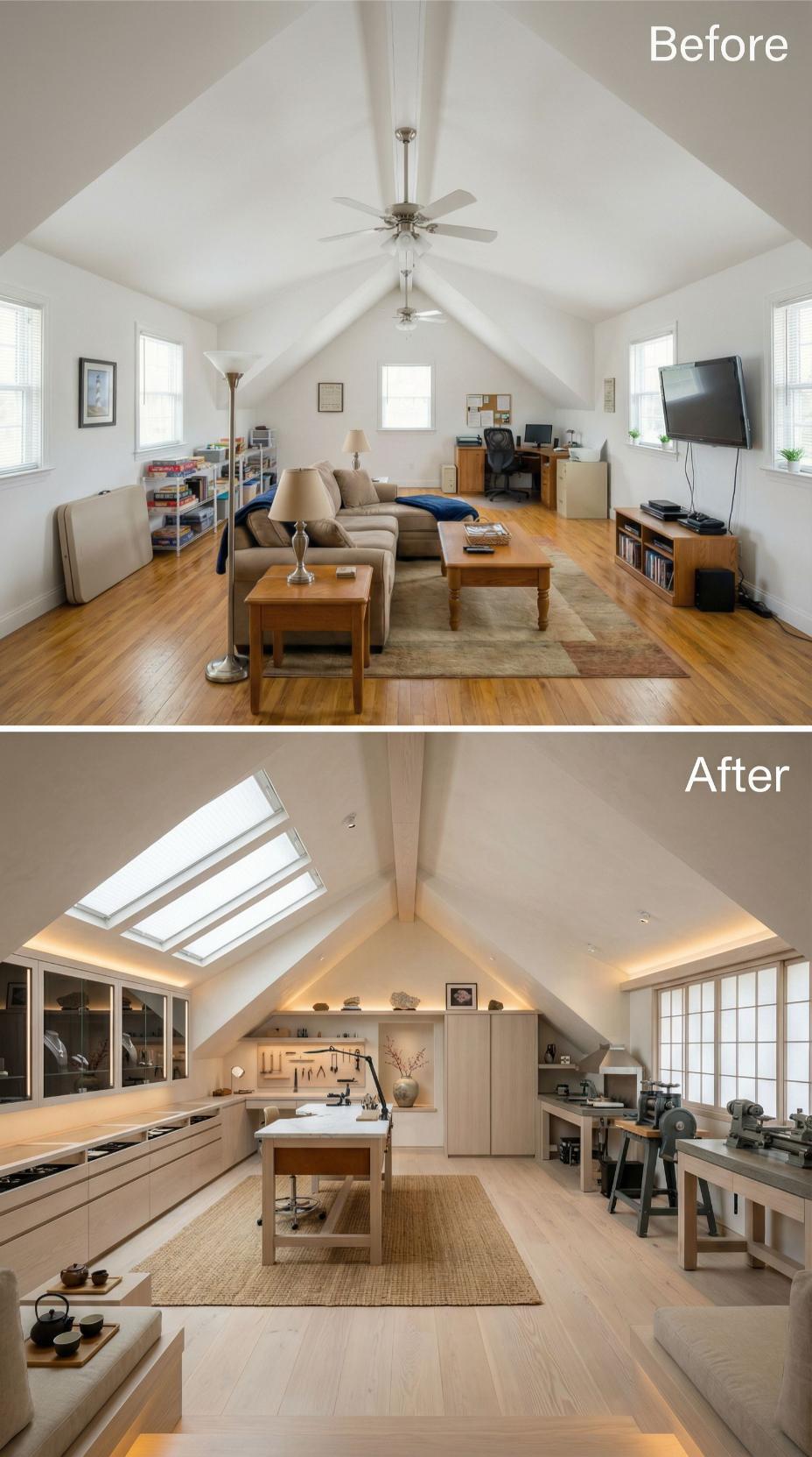 From Functional Home Office to Japanese-Inspired Workshop Sanctuary