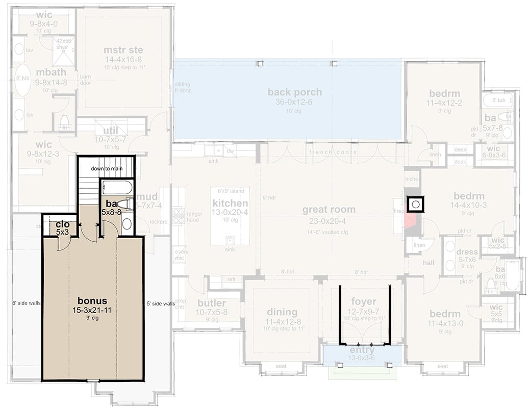 Bonus Level Floor Plan