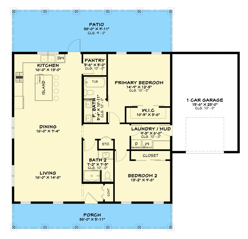 Floor Plan: The Primary Suite Occupies Its Own Corner Behind the Garage