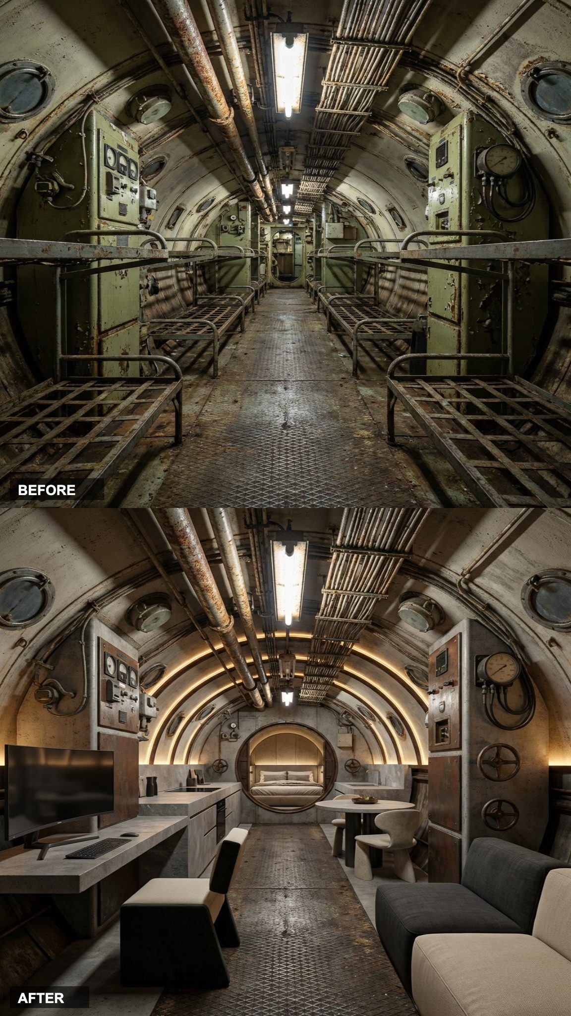 Tokyo at Midnight: A Japandi Micro-Apartment Under the Ocean