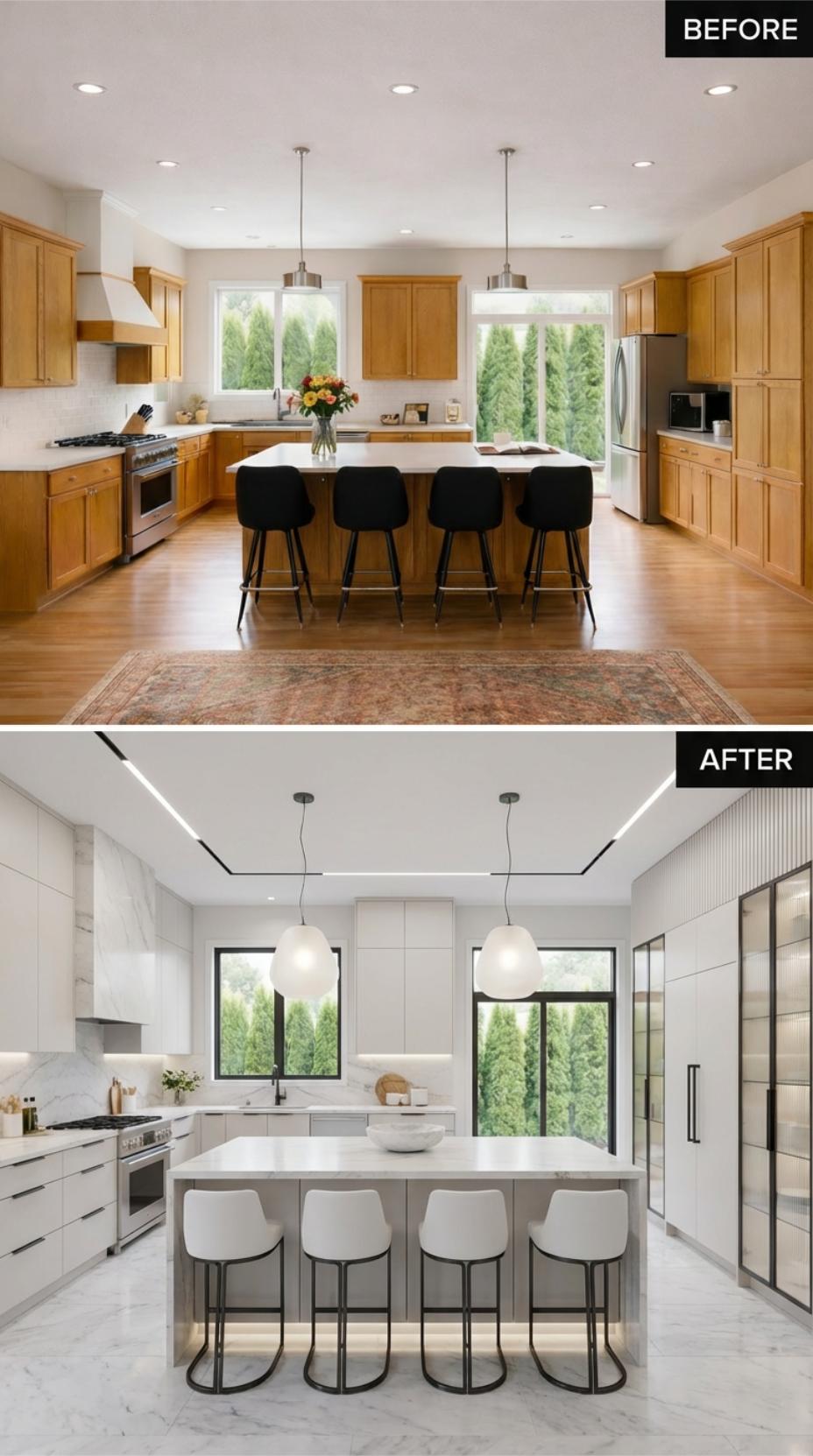 Recessed Lighting Replaced by Linear LED Channels in Tray Ceiling