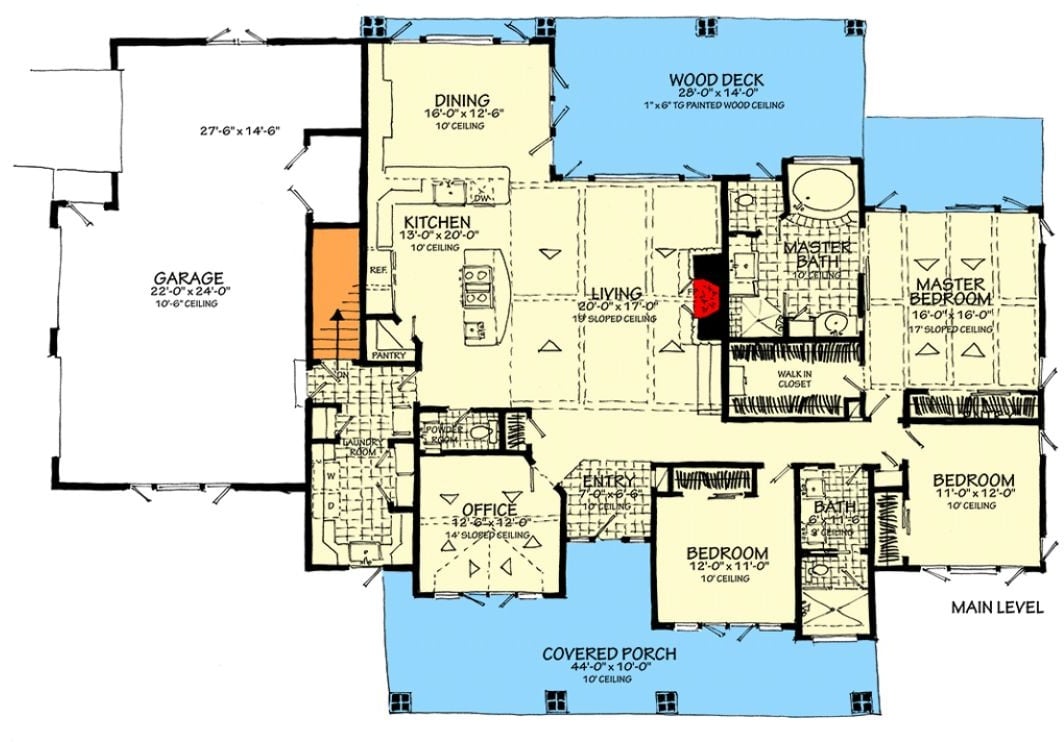 Main Level Floor Plan