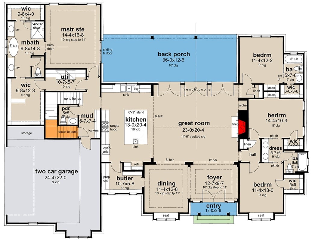 Main Level Floor Plan