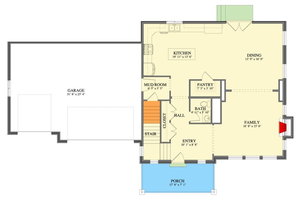 Main Level Floor Plan