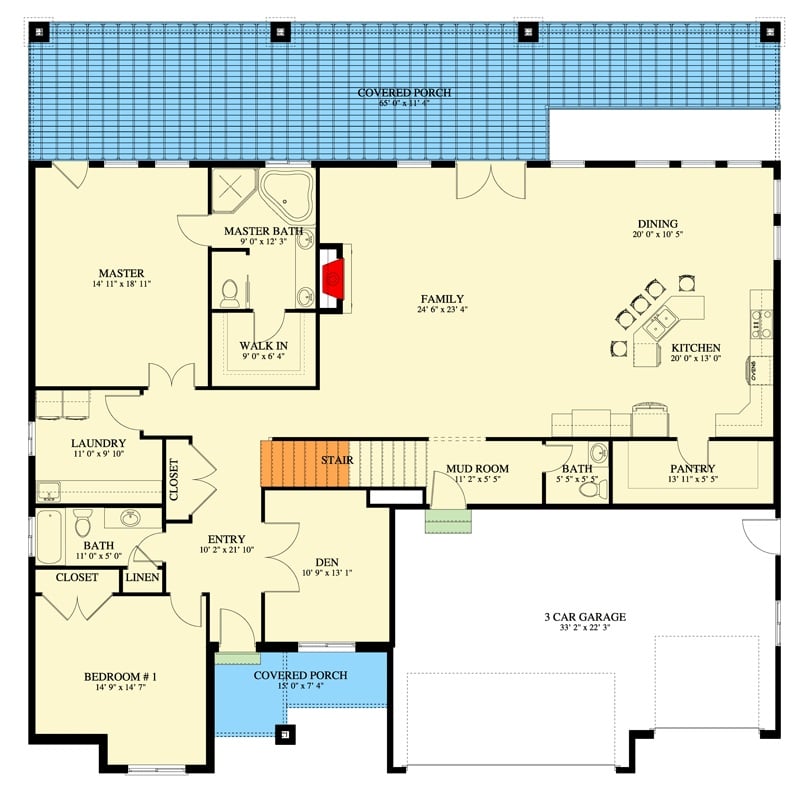 Main Level Floor Plan