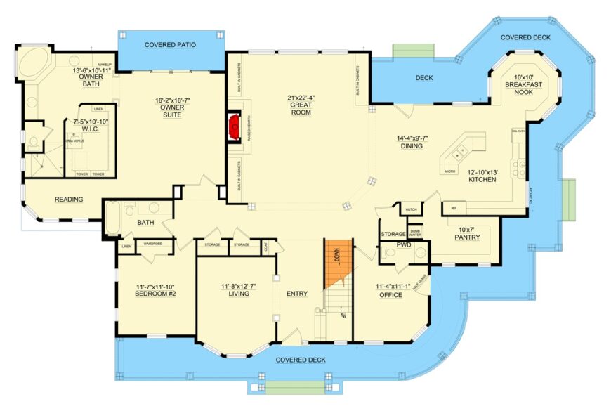 Victorian-Style 5-Bedroom Home with Balcony and Wraparound Porch (Floor ...