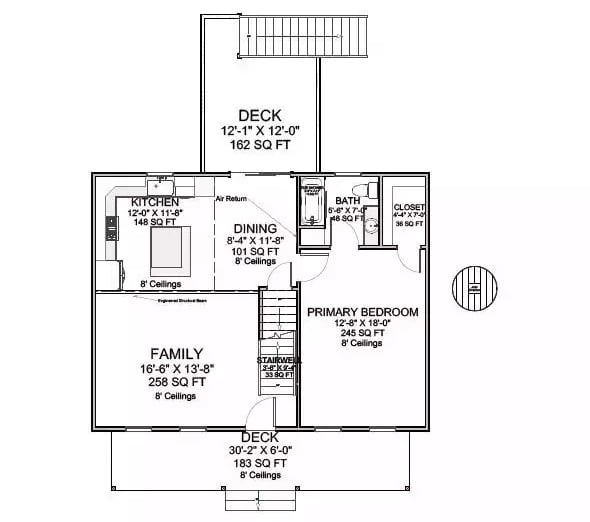Main Level Floor Plan