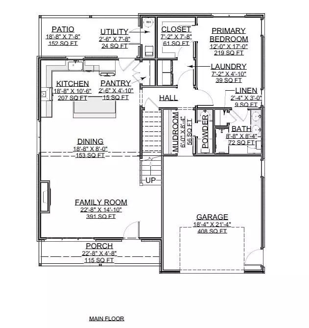 Main Level Floor Plan
