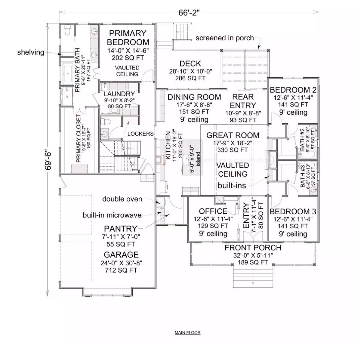 Main Level Floor Plan