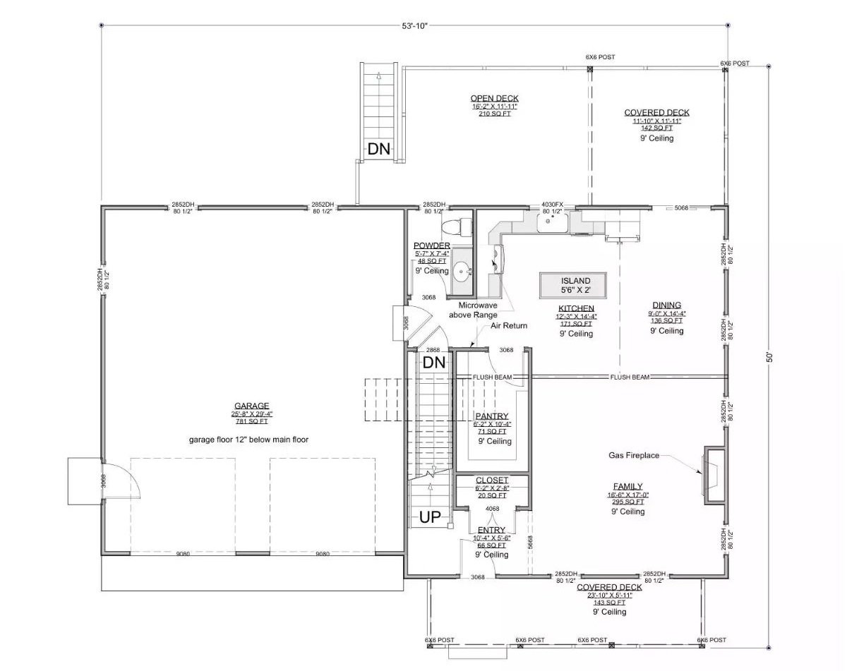 Main Level Floor Plan