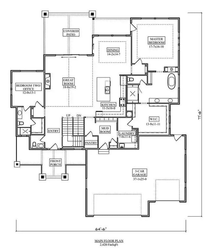 Main Level Floor Plan