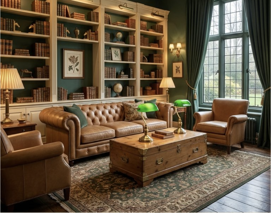 I Asked AI to Design for Me Academia-Vibe Library Living Rooms — Here Are the 18 Impressive Moodboard Results