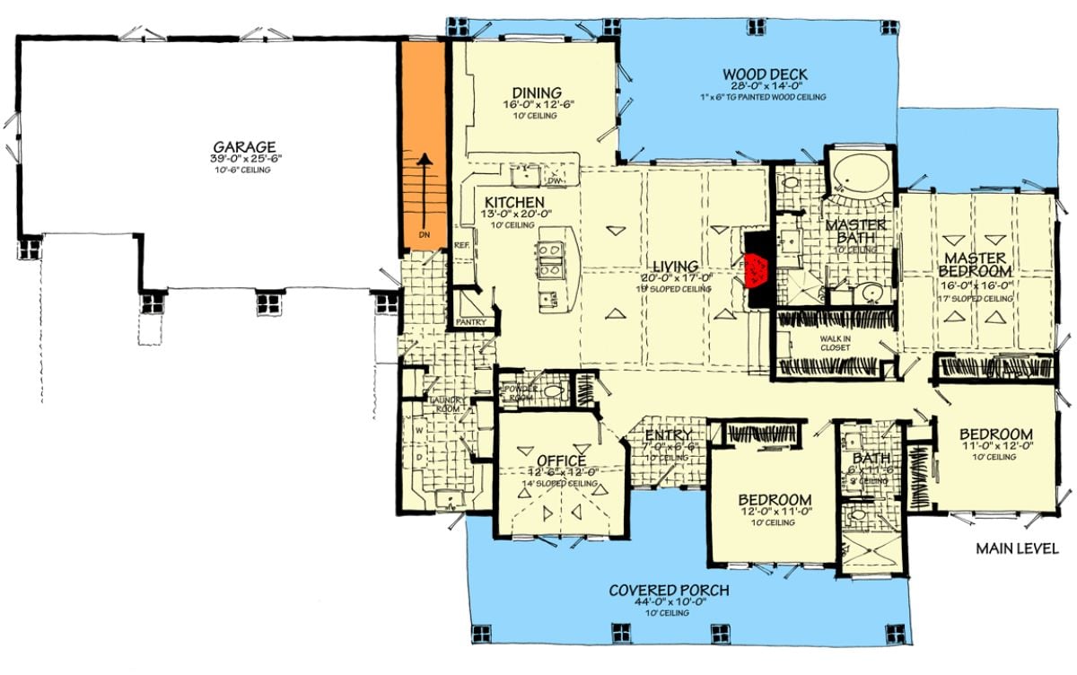 Optional 3-Car Front-Facing Garage - No Basement