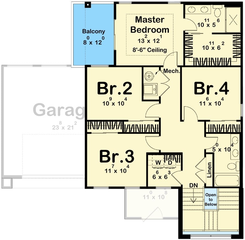 Second Level Floor Plan