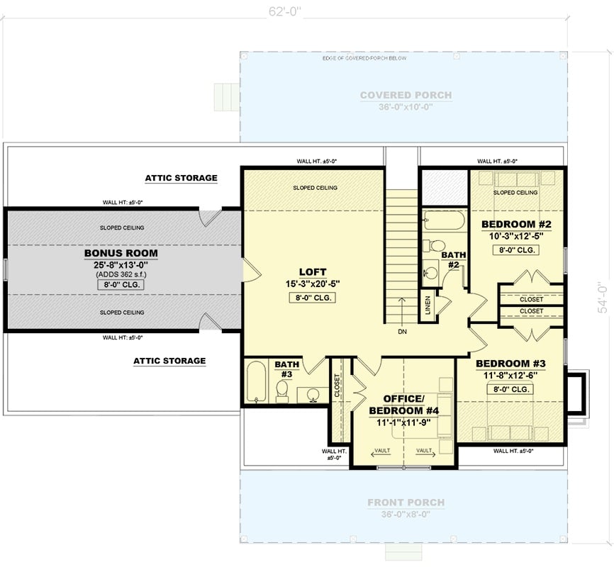 Second Level Floor Plan
