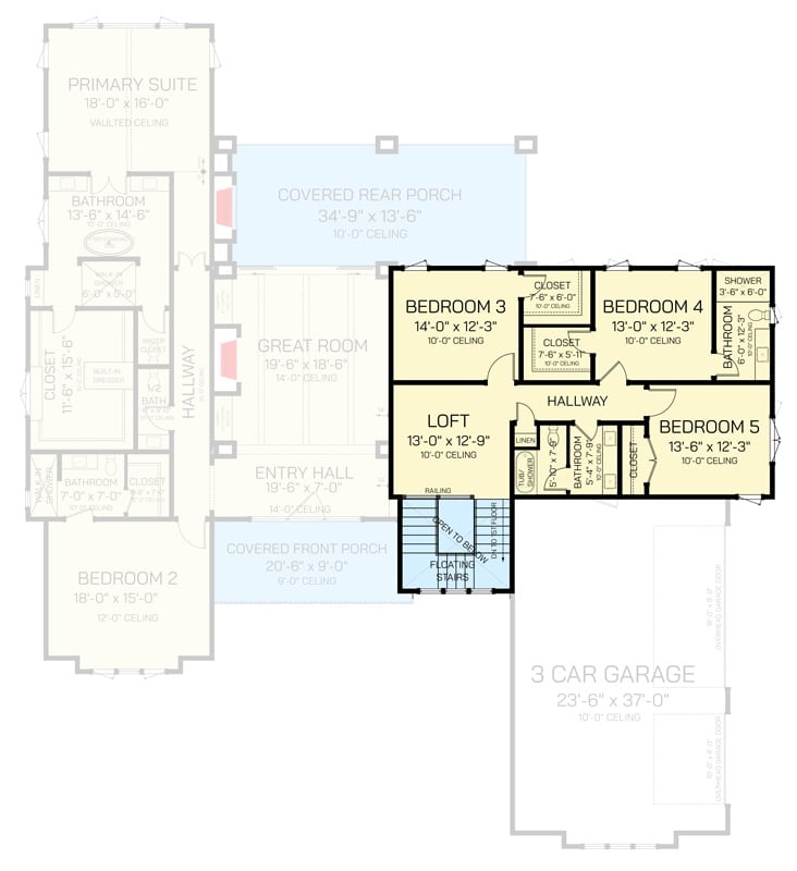 Second Level Floor Plan