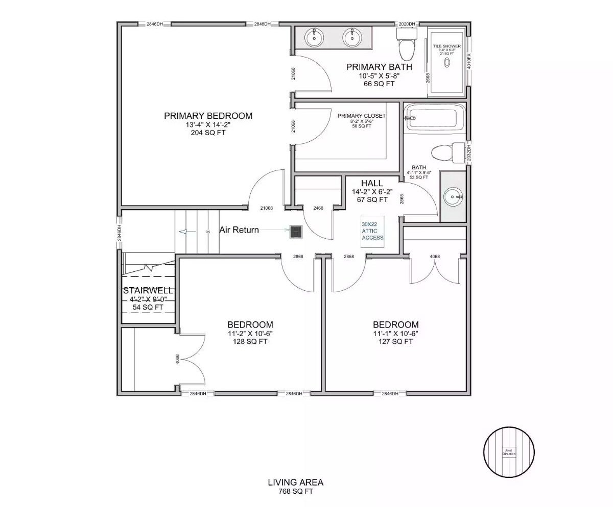 Second Level Floor Plan