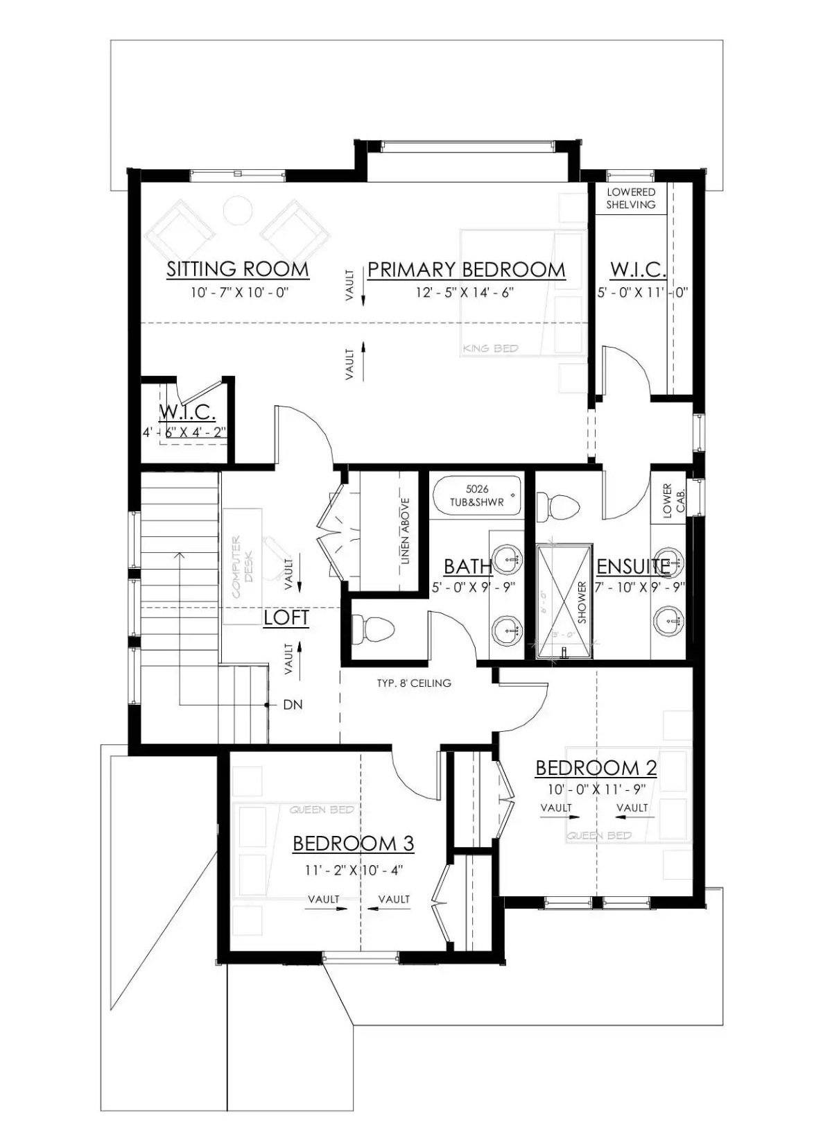 Second Level Floor Plan