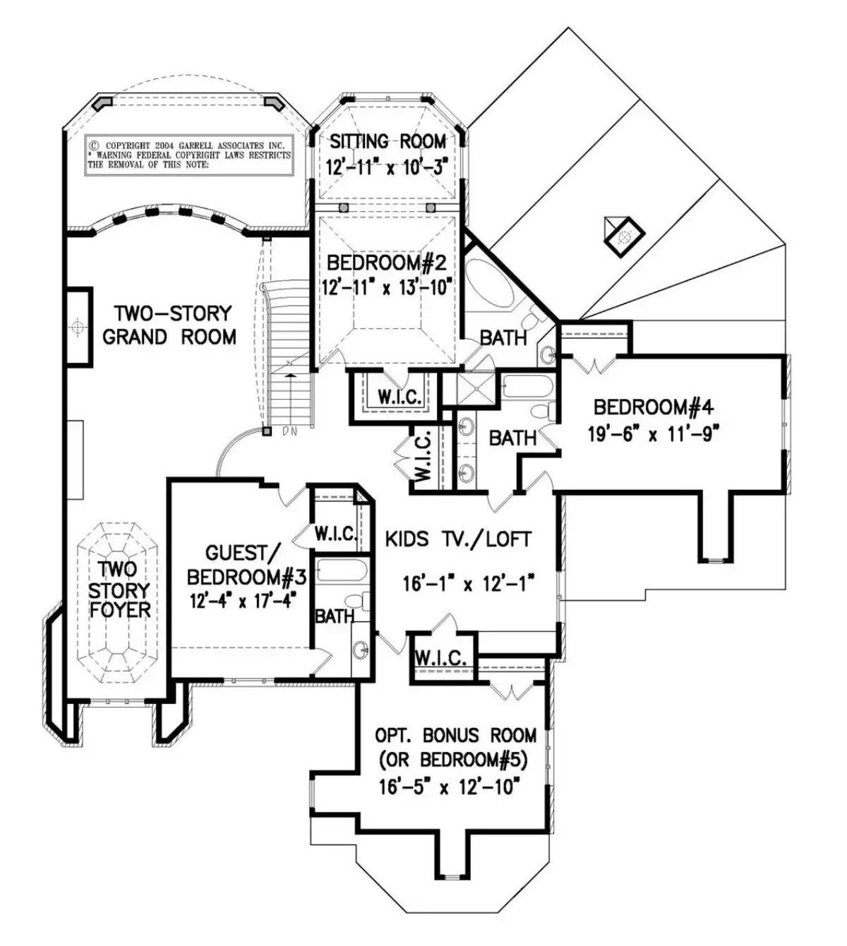 Second Level Floor Plan