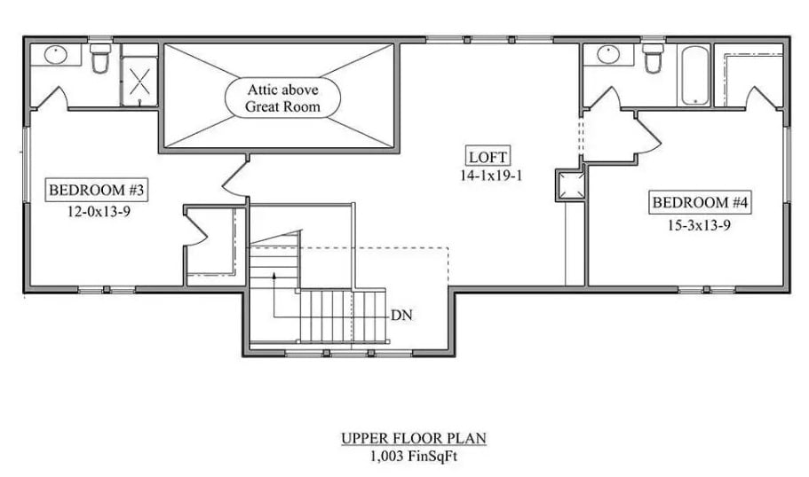 Second Level Floor Plan