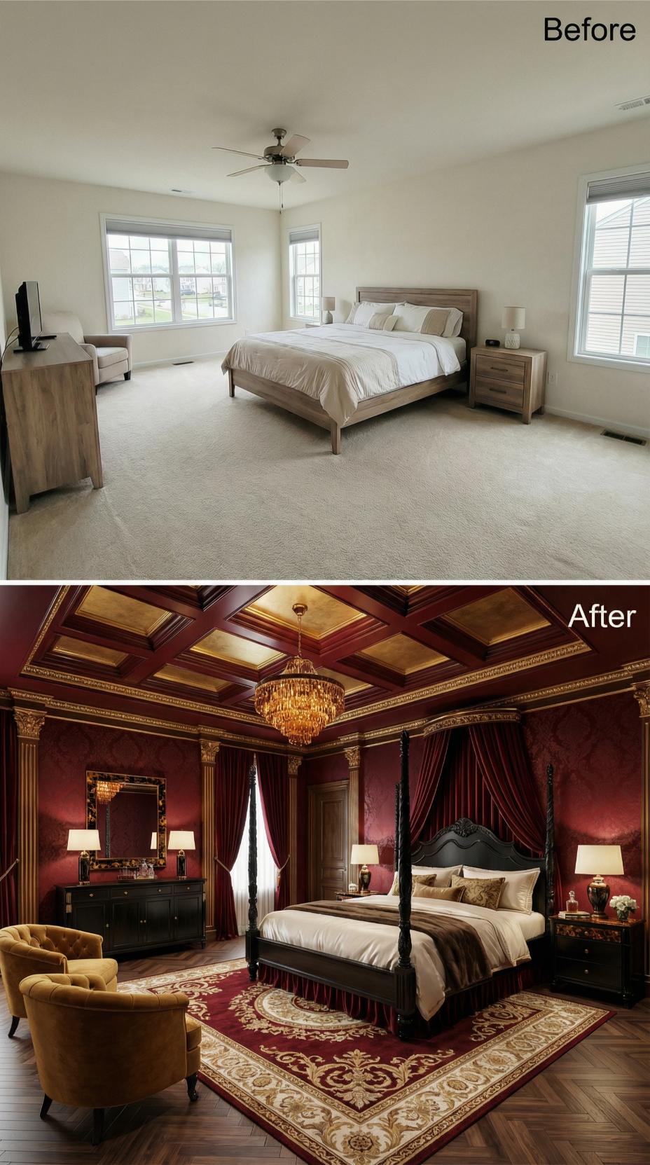 Crimson Walls, Coffered Ceilings, and Zero Apologies