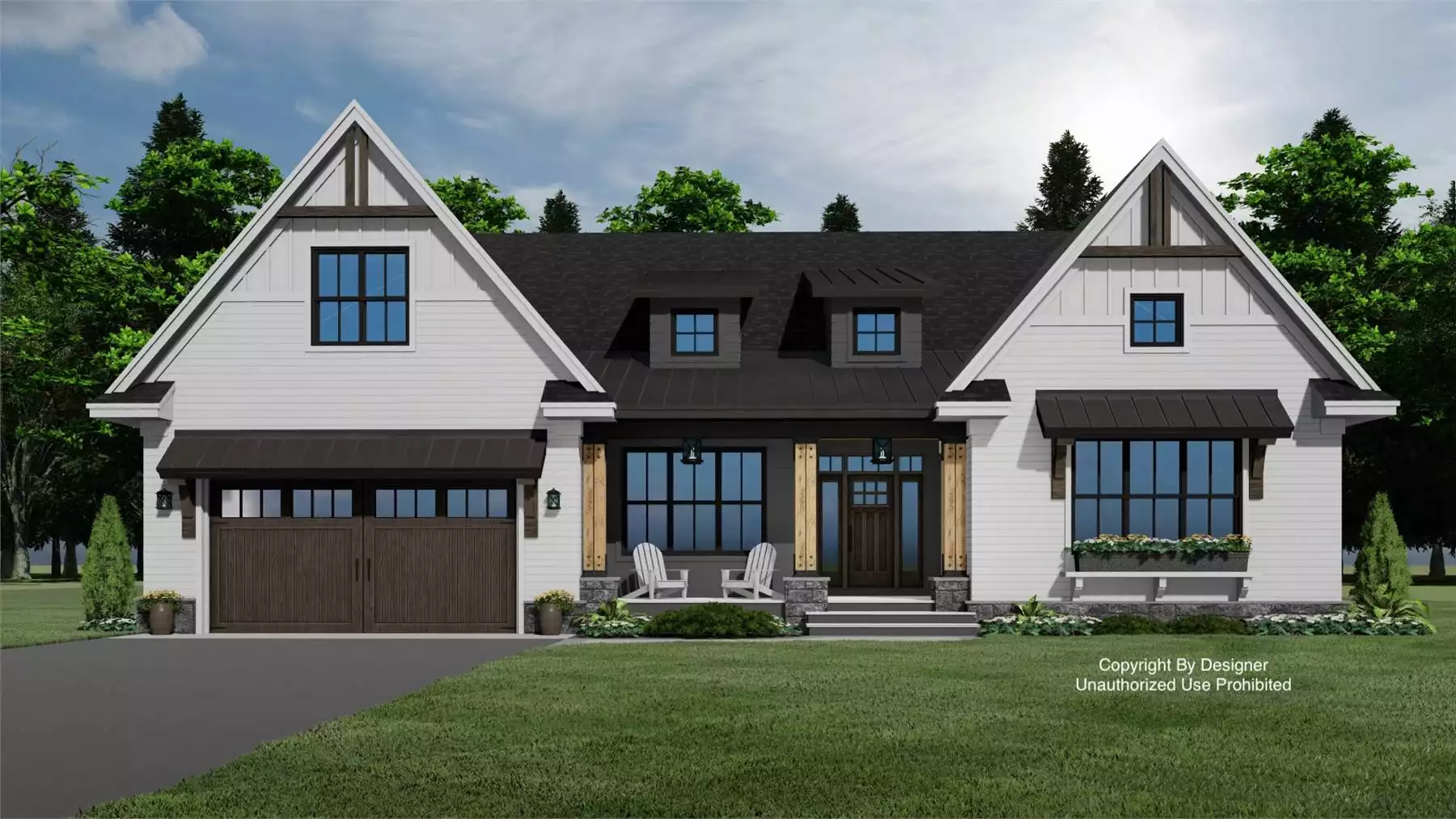 3-Bedroom Modern Farmhouse-Style Home with Open-Concept Layout and Bonus Room (Floor Plan)