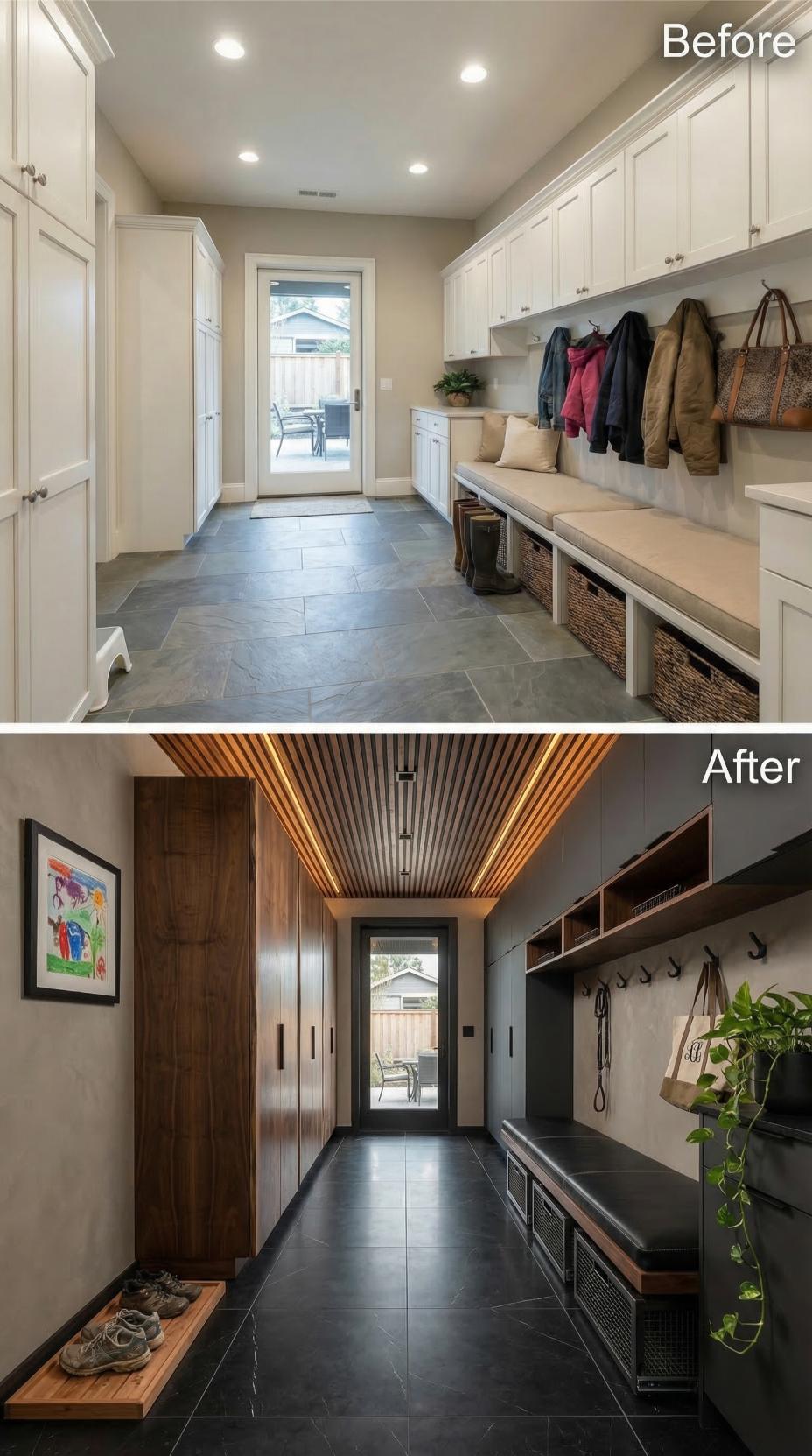 Scandinavian Neutrals Replaced by Moody Wood and Industrial Black