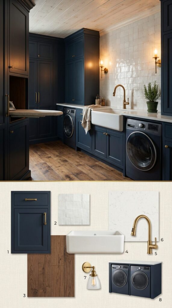 Can a Navy Blue Laundry Room Look Fabulous? You Be the Judge – Here are ...