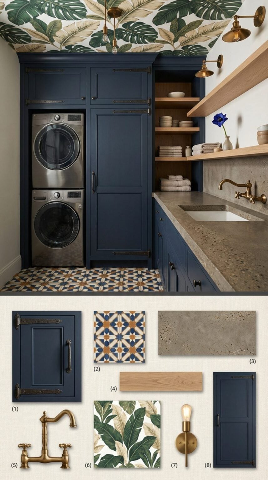 Can a Navy Blue Laundry Room Look Fabulous? You Be the Judge – Here are ...