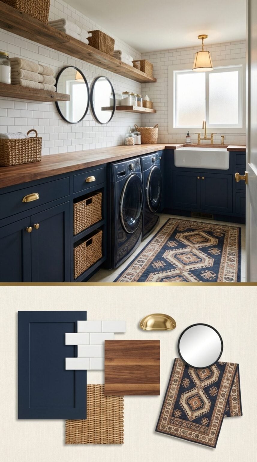 Can a Navy Blue Laundry Room Look Fabulous? You Be the Judge – Here are ...
