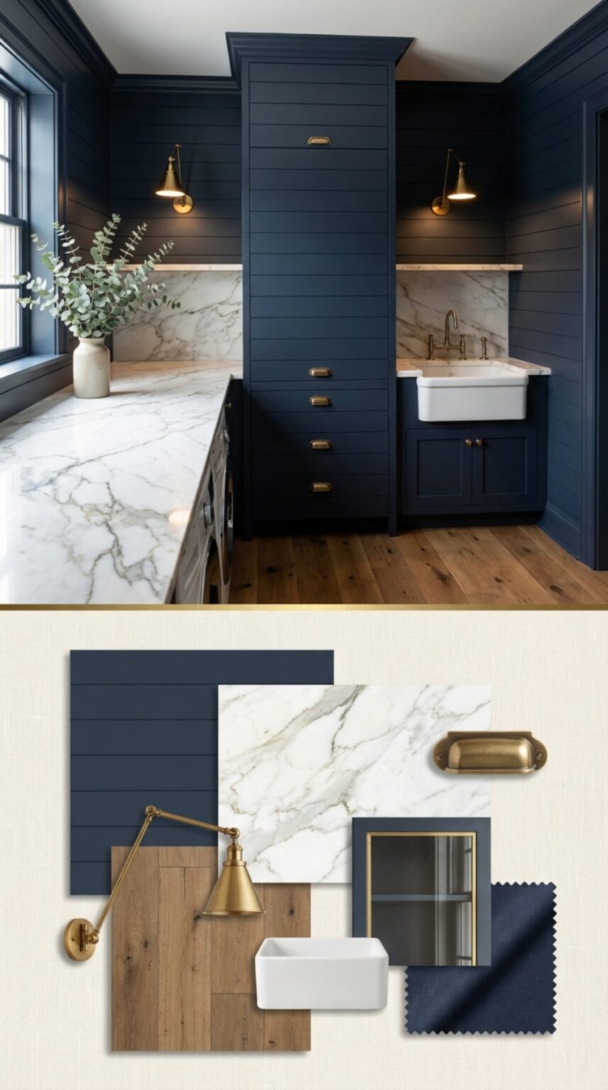 Can a Navy Blue Laundry Room Look Fabulous? You Be the Judge – Here are ...