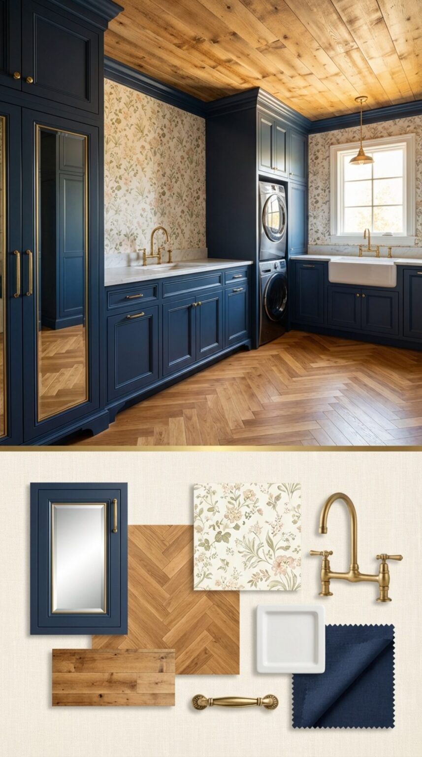 Can a Navy Blue Laundry Room Look Fabulous? You Be the Judge – Here are ...