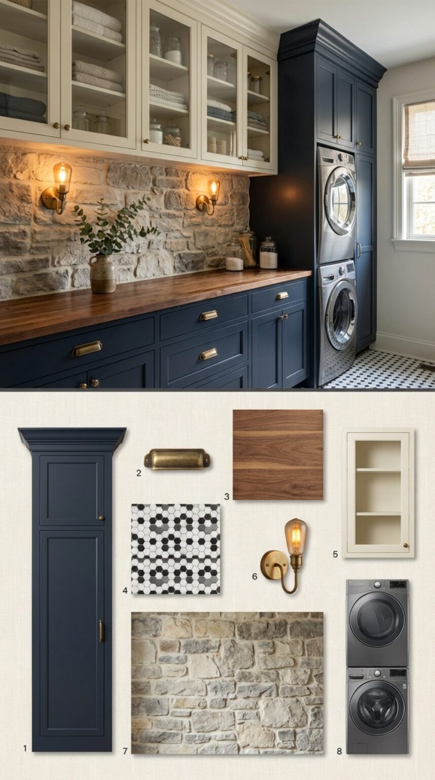 Can a Navy Blue Laundry Room Look Fabulous? You Be the Judge – Here are ...